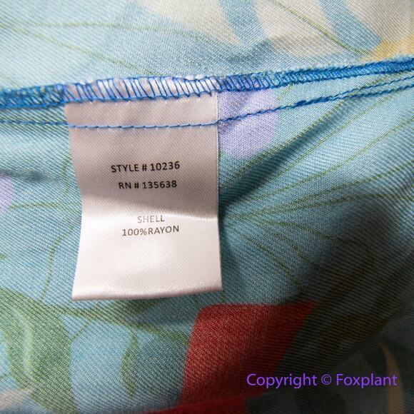 Hutch Rigby Tropical Floral Tie Waist Button Front Maxi Shirt Dress, size S - Picture 15 of 16